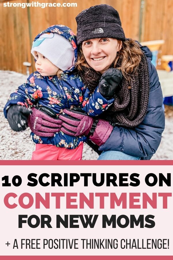 scriptures on contentment | encouragement for new moms