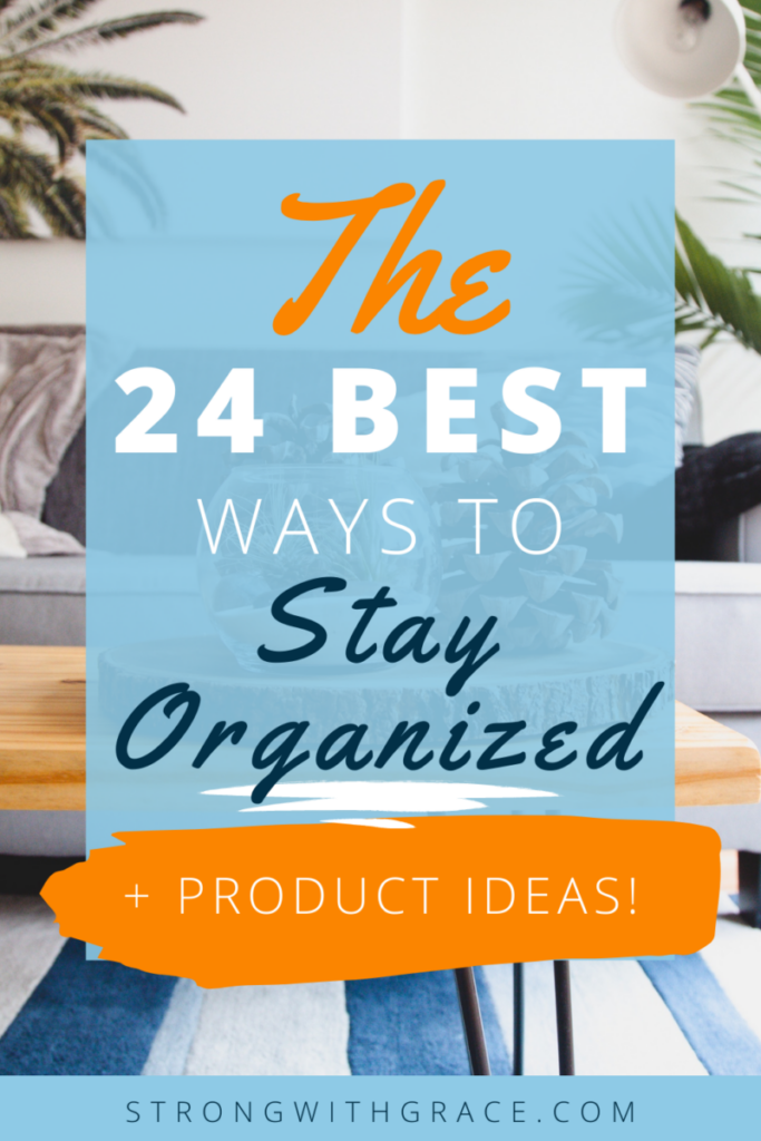 If you're a mom needing some ideas and helpful products to keep your home functioning better, don't miss these 24 ways to be organized.